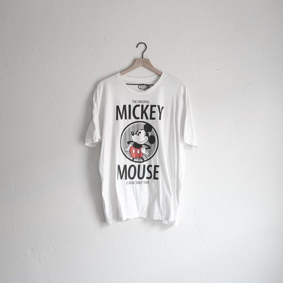 Vintage 1990s Mickey Mouse Graphic White Tee Shirt - Picture 4 of 6